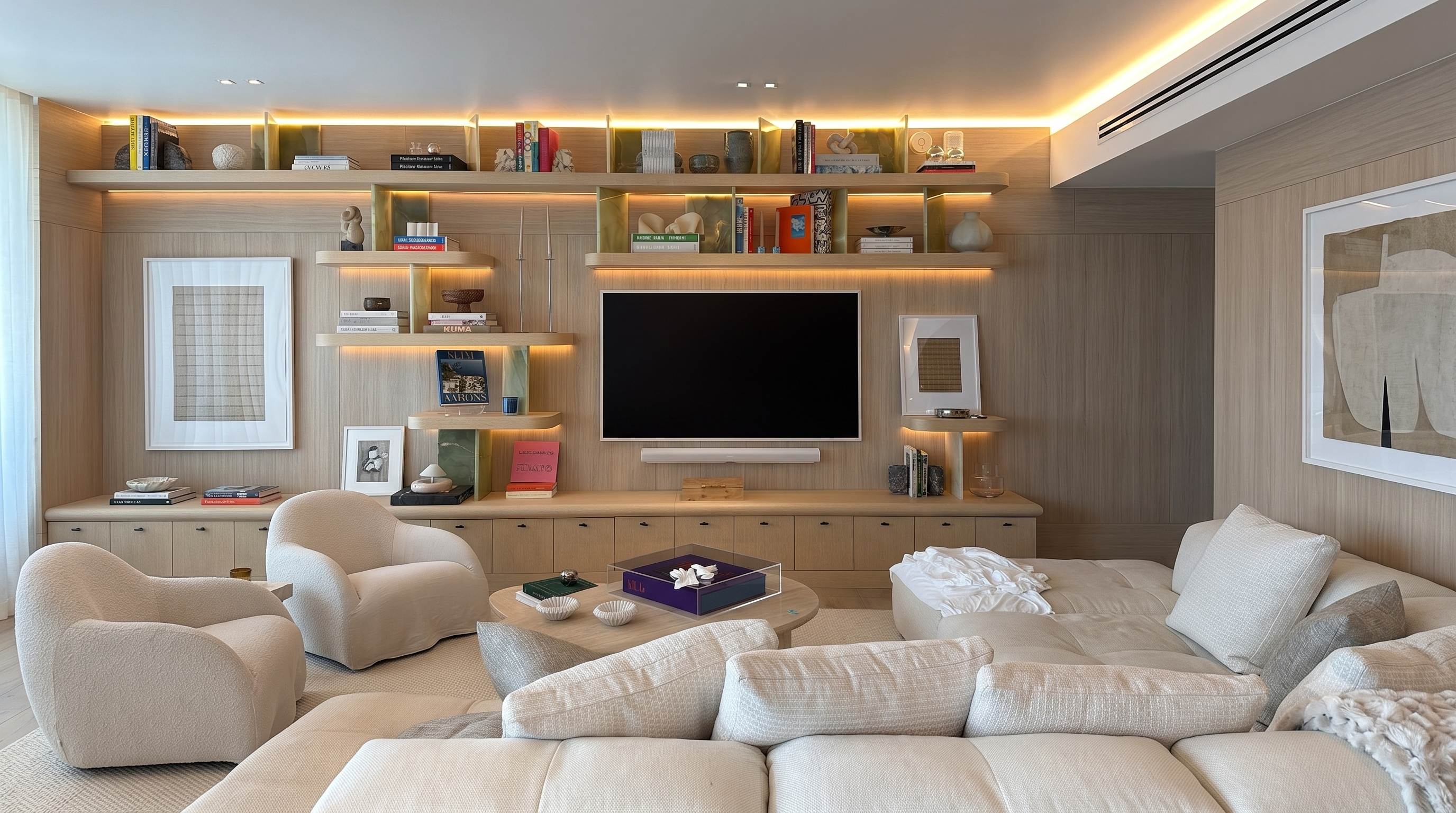 Five Park South Beach residence with integrated architectural lighting and audio.