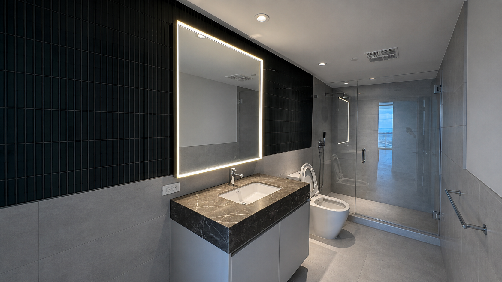 Five Park South Beach interior with integrated lighting and technology.
