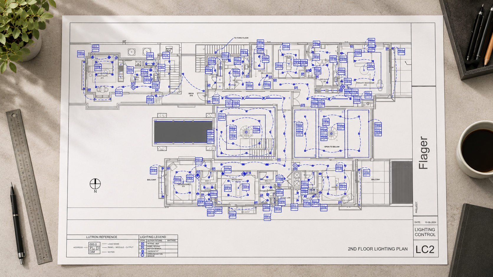 Technology infrastructure plan layout for new construction and remodeling.