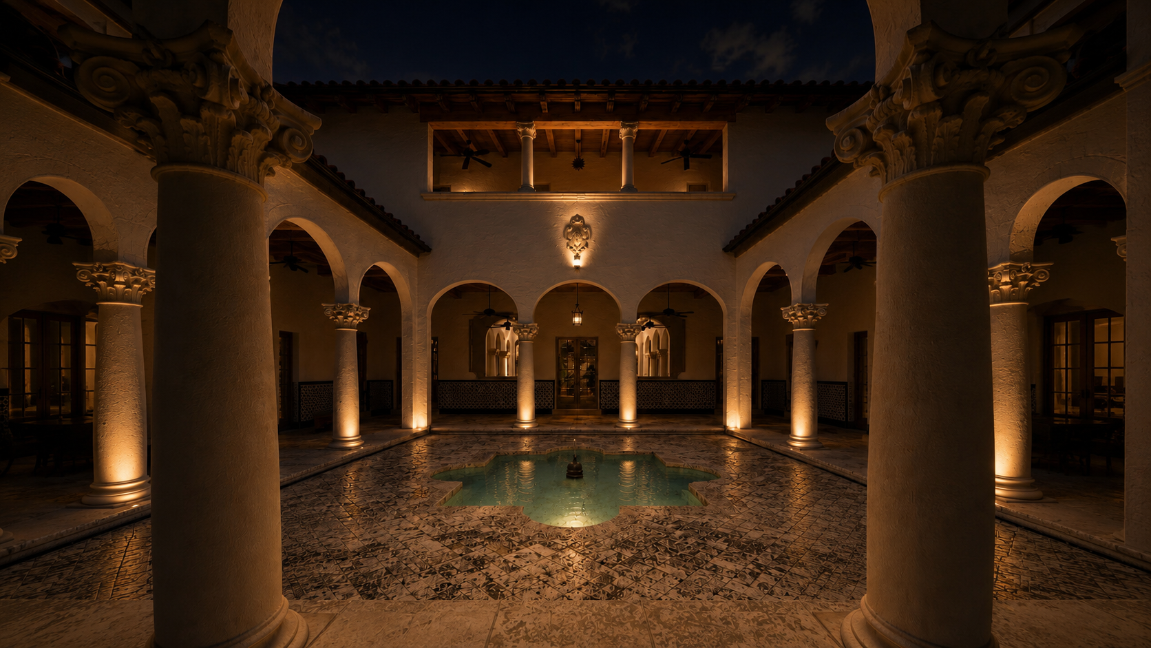 Palm Beach residence detail showing calm architectural finishes.